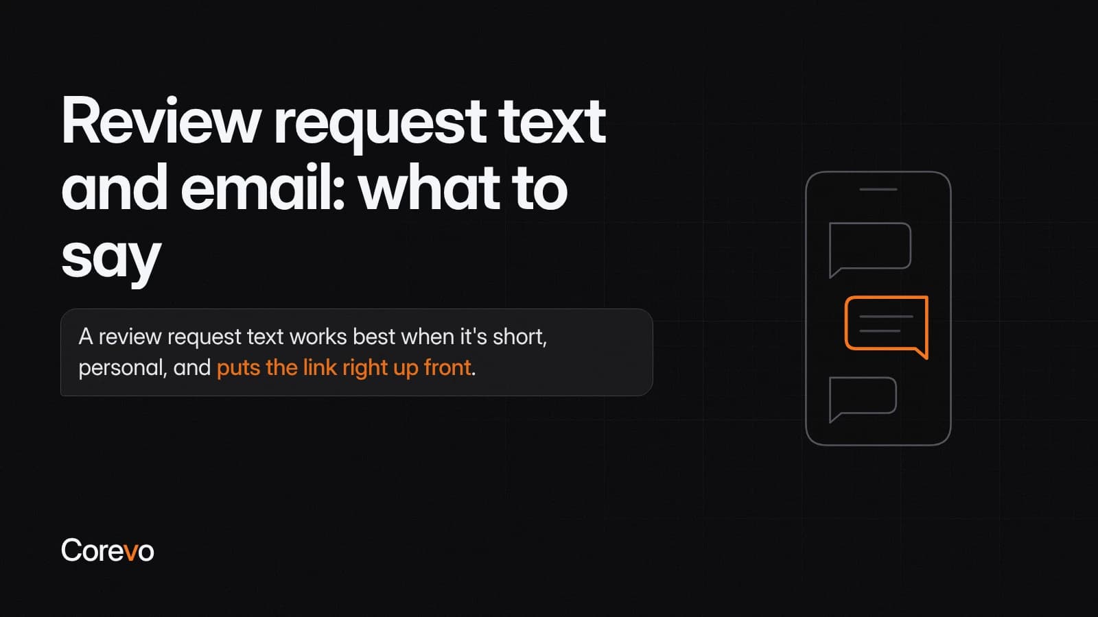 A review request text works best when it is short, personal and puts the review link right up front.